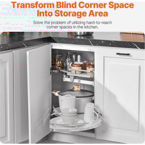 Mophorn Organizzatore per mobile ad angolo cieco Girare a destra- Trasforma lo spazio di archiviazione della tua cucina con facilità e capacità