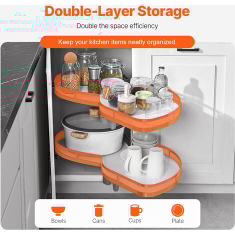 Mophorn Organizzatore per mobile ad angolo cieco Girare a destra- Trasforma lo spazio di archiviazione della tua cucina con facilità e capacità