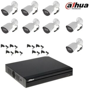 KIT TELECAMERE DAHUA DVR 8 CANALI 8 TELECAMERE 2 MPX ESTERNO