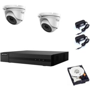 KIT VIDEOSORVEGLIANZA HIKVISION DVR 4 CANALI 2 TELECAMERE 2 MPX HD 1TB