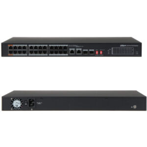 SWITCH POE 24 PORTE DAHUA RJ45 LAN ETHERNET + 2 UPLINK 10/100MBPS