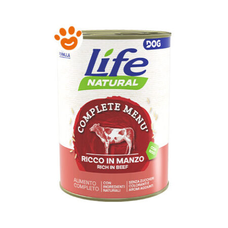Life Dog Nutrition Plus Manzo  - Life Dog Nutrition Plus Manzo - Lattina Da 400 Gr