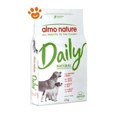 Almo Nature Dog Adult All Breeds Daily Manzo e Riso  - Almo Nature Dog Adult All Breeds Daily Manzo e Riso - Sacco Da 12 Kg