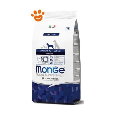 Monge Dog Natural Superpremium Senior Medium Pollo  - Monge Dog Natural Superpremium Senior Medium Pollo - Sacco Da 3 Kg