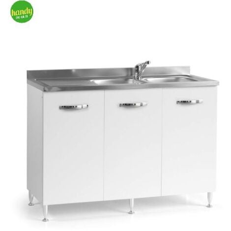 Sottolavello cucina componibile con ante 80 cm bianco