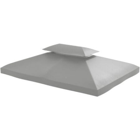 Outsunny Tetto per Gazebo 4x3 m a 2 Livelli in Poliestere Grigio Chiaro