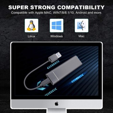 YMYNY 64GB Disco rigido SSD esterno - Ultra sottile, adattatore OTG/Type-C in regalo, per laptop Velocità di lettura fino a 430 MB/s, velocità di scrittura fino a 370 MB/sEsterno per computer
