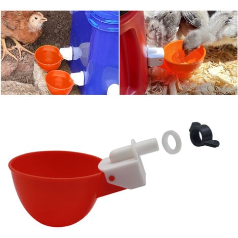 Abbeveratoio per polli, kit fai da te per abbeveratoio automatico da 10 pezzi, abbeveratoio automatico per pollame con sega a tazza per tazze per pulcini, quaglie, anatre, uccelli