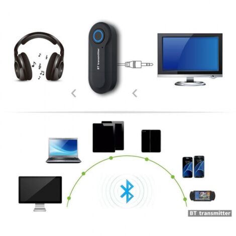 Adattatore audio Bluetooth 5.0 Trasmettitore ricevitore Bluetooth per PC/TV/auto Adattatore mittente Rx AUX da 3,5 mm
