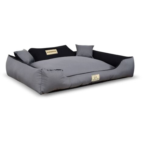 Letto per cani box KINGDOG MM43 115x95 cm personalizzato, staccabile, antiscivolo, grigio scuro