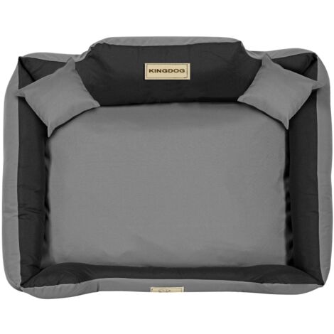 Letto per cani box KINGDOG MM43 115x95 cm personalizzato, staccabile, antiscivolo, grigio scuro