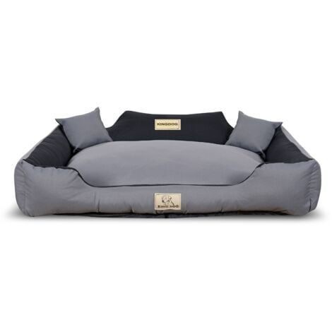 Letto per cani box KINGDOG MM43 115x95 cm personalizzato, staccabile, antiscivolo, grigio scuro