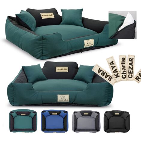 Letto per cani box KINGDOG MM43 cm 115x95 personalizzato, staccabile, antiscivolo verde