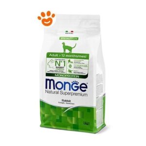 Monge Cat Superpremium Adult Monoprotein Coniglio  – Monge Cat Superpremium Adult Monoprotein Coniglio – Sacco Da 1,5 Kg