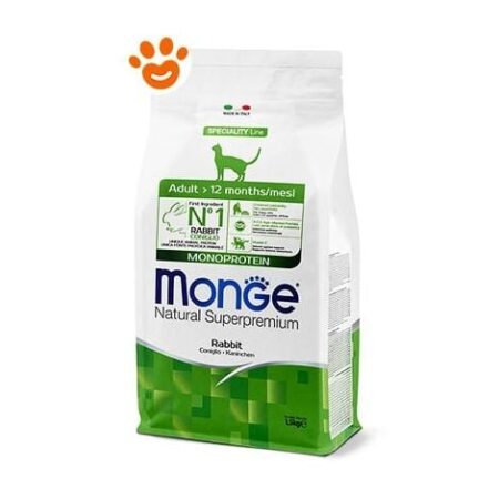 Monge Cat Superpremium Adult Monoprotein Coniglio  - Monge Cat Superpremium Adult Monoprotein Coniglio - Sacco Da 1,5 Kg