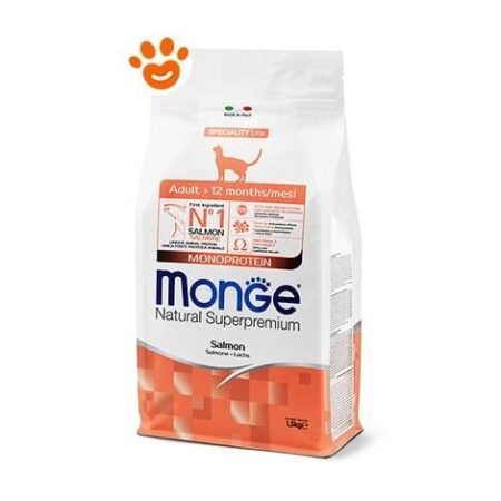 Monge Cat Natural Superpremium Adult con Salmone  - Monge Cat Natural Superpremium Adult con Salmone - Sacco Da 10 Kg