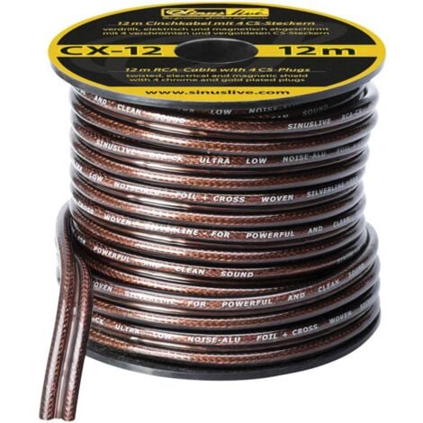 Cavo RCA 12.00 m Sinuslive CX-12 [1x Estremità aperta - 1x Estremità aperta]