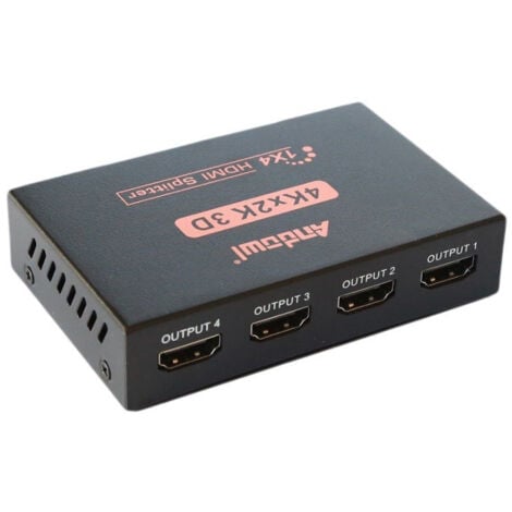TrAdE Shop Traesio - Splitter Sdoppiatore Hdmi Alta Definizione 1080p 4k 2k 3d 4 Uscite Amplificate -