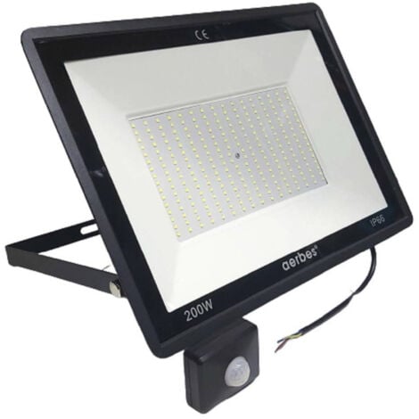 TrAdE Shop Traesio - Faro Led Da Esterno Con Sensore Crepuscolare 200 W Luce Fredda Con Staffa G6200 -