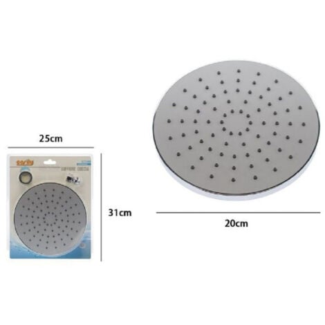 Cleafe - Soffione Per Doccia Rotondo Diametro 20 Cm Ugelli Fori Bagno Miscelatore 79526 -