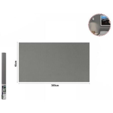 TrAdE Shop Traesio - Rotolo Pellicola Adesiva Grigio Scuro 45cmx5mt Per Mobili Carta Da Parati 71118 -