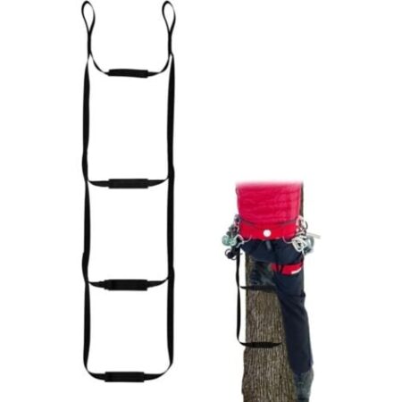 Aide à l'escalade en 3 étapes pour la chasse avec marches antidérapantes, échelle de corde d'escalade d'arbre de chasse portable de 156 cm pour les sports de plein air escalade spéléologie alpinisme