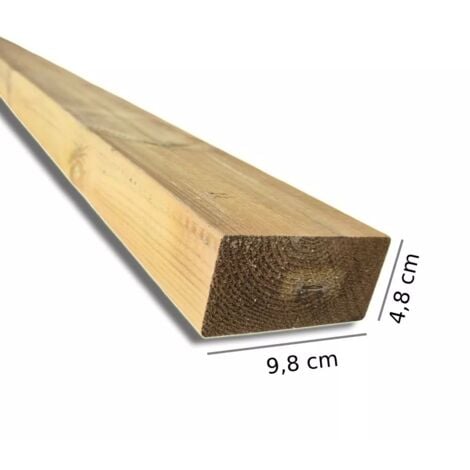 Listello in Legno Impregnato Pino Nordico da 100 cm, sezione 48x98 mm