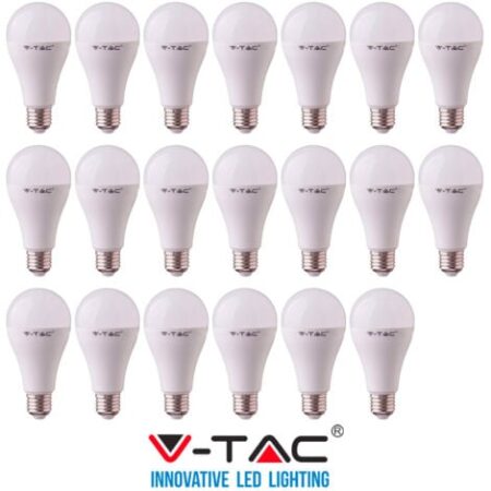 10 LAMPADINE LED V-Tac Bulbo E27 9W WATT LAMPADINA LUCE CALDA