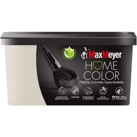 MaxMeyer Idropittura Colorata Superlavabile per Interni, Luna, 2.5L