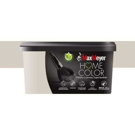 MaxMeyer Idropittura Colorata Superlavabile per Interni, Luna, 2.5L