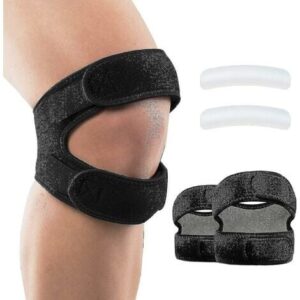 Confezione da 2 cinghie di supporto per il tendine rotuleo, sollievo dal dolore al ginocchio e cinghia per il tendine rotuleo per uomini e donne