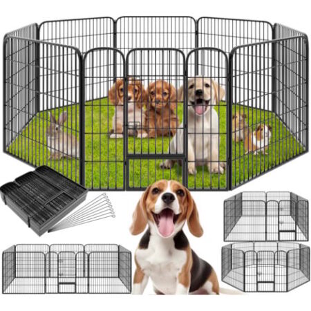 Recinto per cuccioli, forma ottagonale - recinto per cani, box per cani, gabbia per cani - 80 cm
