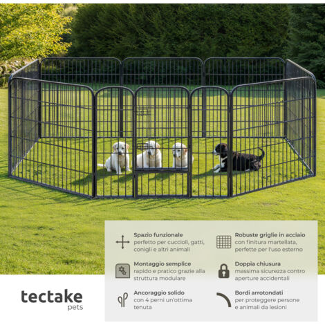 Recinto per cuccioli, forma ottagonale - recinto per cani, box per cani, gabbia per cani - 80 cm