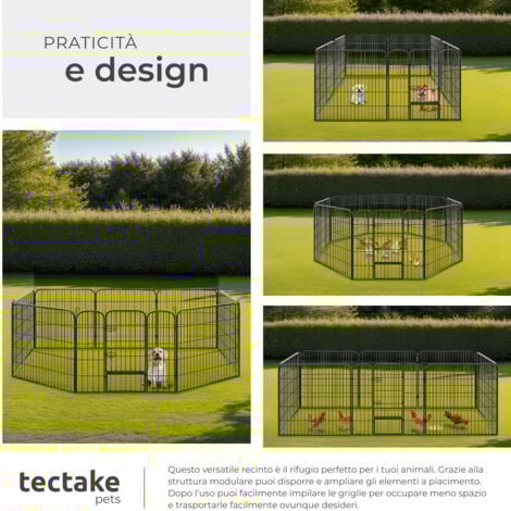 Recinto per cuccioli, forma ottagonale - recinto per cani, box per cani, gabbia per cani - 80 cm