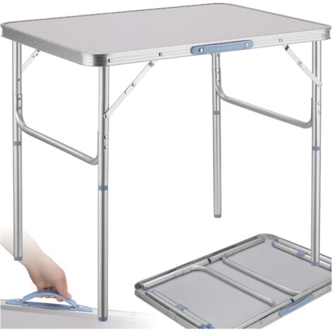 tavolo da camping in alluminio 75x55x68cm, pieghevole - tavolo da campeggio, tavolo campeggio, tavolo pieghevole campeggio