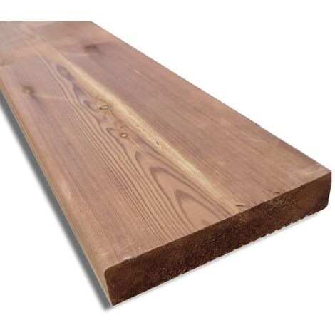 Pavimento in Legno Antiscivolo da 150 cm, da 14,5x2,8 cm, Impregnato