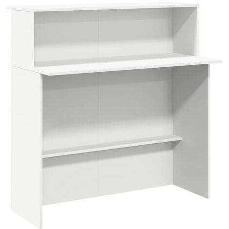 Banco Reception Bianco 100x50x103,5 cm in Legno Multistrato vidaXL 520364