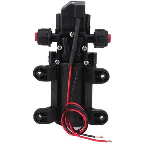 Pompa dell'acqua ad alta pressione QiMeiTech, pompa dell'acqua a membrana DC 12V 5 l/min, pompa irroratrice autoadescante 116 PSI con morsetti per barca, camper e roulotte
