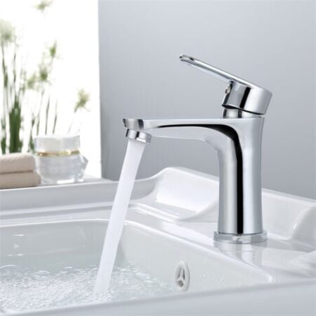 Rubinetto del Bagno Miscelatore per Lavabo a Due vie per Bagno Rubinetto per Lavabo in Acciaio Inossidabile Rubinetto per Lavabo Cromato