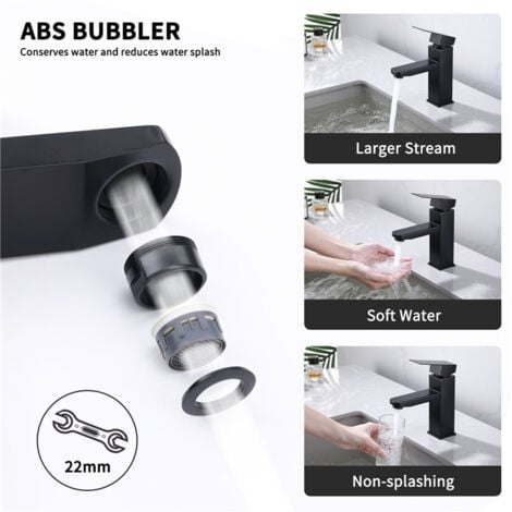 Rubinetto del Bagno Miscelatore per Lavabo a Due vie per Bagno Rubinetto per Lavabo in Acciaio Inossidabile Rubinetto per Lavabo Moderno