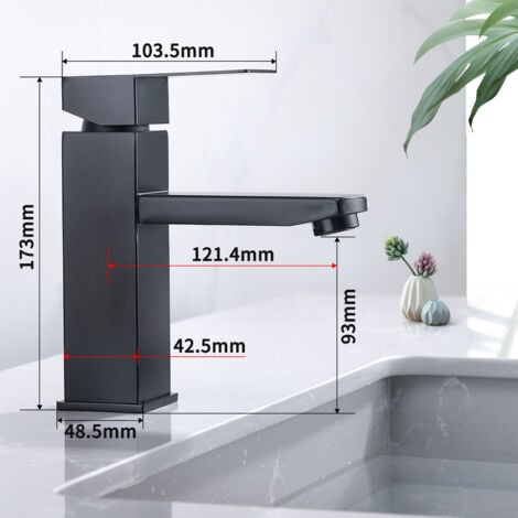 Rubinetto del Bagno Miscelatore per Lavabo a Due vie per Bagno Rubinetto per Lavabo in Acciaio Inossidabile Rubinetto per Lavabo Moderno