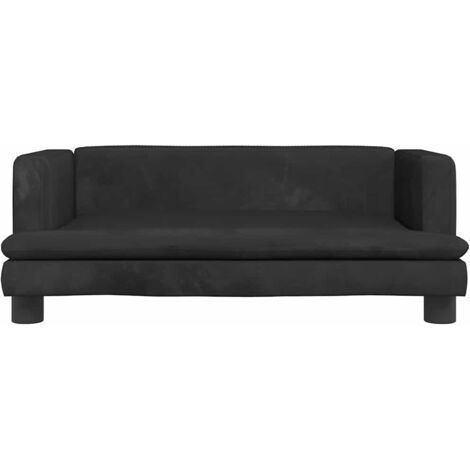 vidaXL Lettino per Cani Nero 80x45x30 cm in Velluto
