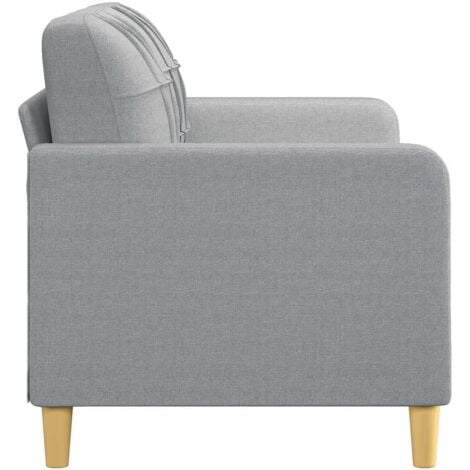 vidaXL Divano a 2 Posti Grigio Chiaro 140 cm in Tessuto