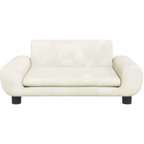 vidaXL Lettino per Cani Crema 70x45x33 cm in Velluto