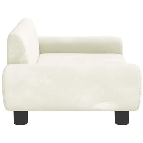 vidaXL Lettino per Cani Crema 70x45x33 cm in Velluto