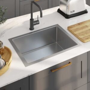vidaXL Lavello da Cucina Lavorato a Mano con Filtro in Acciaio Inox