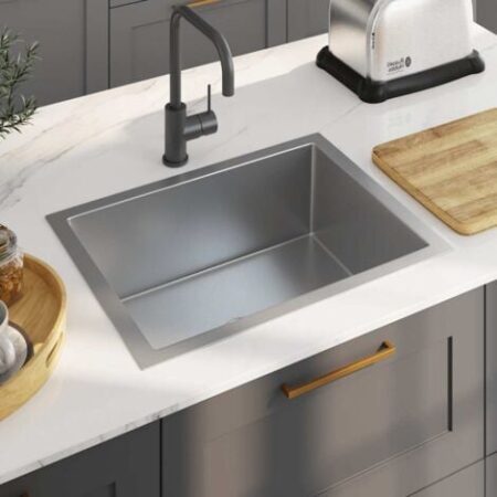 vidaXL Lavello da Cucina Lavorato a Mano con Filtro in Acciaio Inox