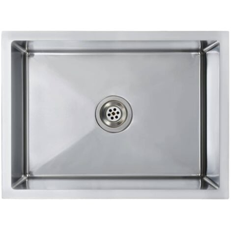 vidaXL Lavello da Cucina Lavorato a Mano con Filtro in Acciaio Inox