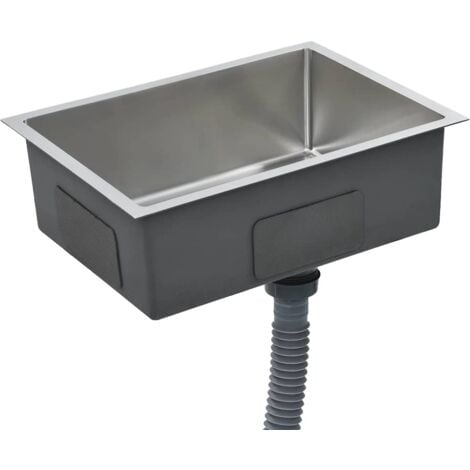 vidaXL Lavello da Cucina Lavorato a Mano con Filtro in Acciaio Inox