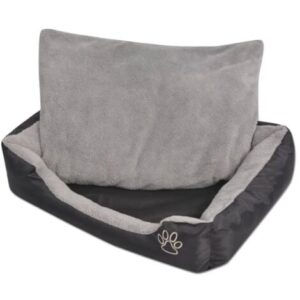 vidaXL Cuccia per Cani con Cuscino Imbottito Taglia M Nero